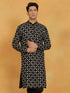 Vastramay Men's Black Cotton Blend Kurta